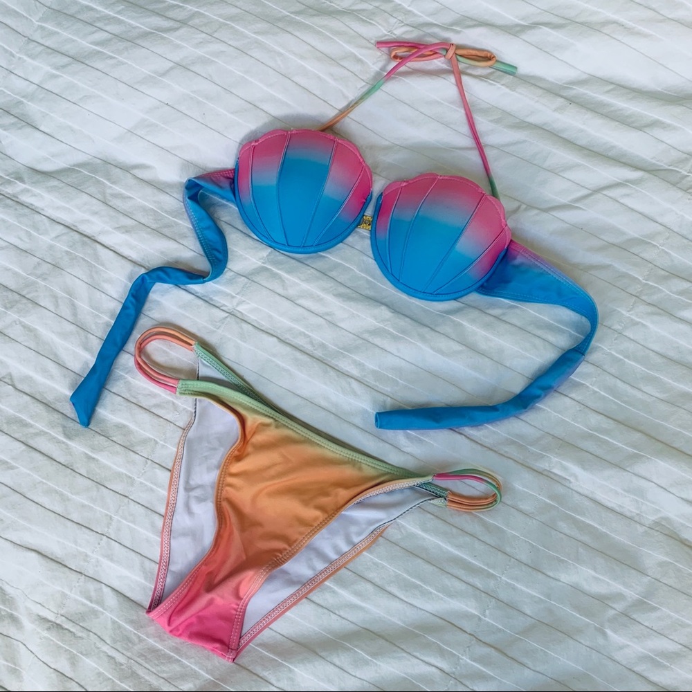 Mermaid Style Two Piece Swim Suit